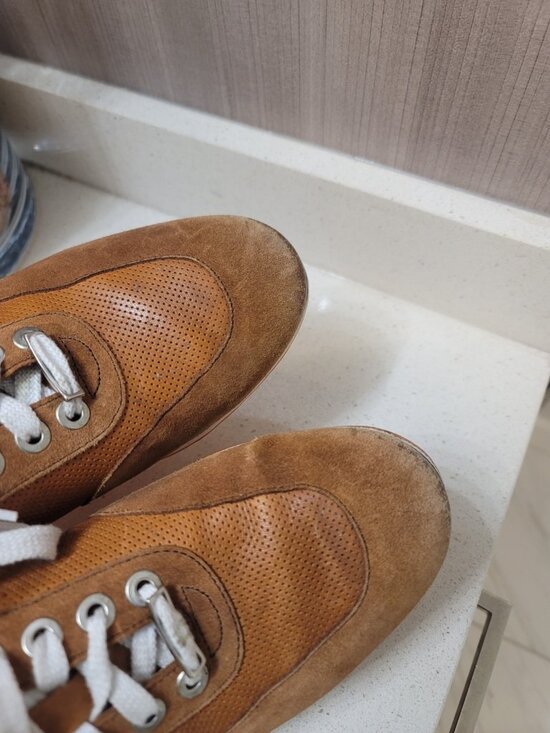 Royal Albatross Mens Leather Golf Shoes Wingtip Brogue Brown Orange Vibram Italy main image 5